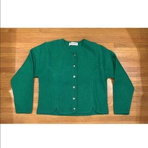 APPLESEEDS Jacket.Size L. 100%Boiled Wool. Green.